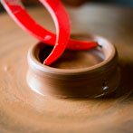 Patia Davis making a screw-top jar at Wobage Farm 2016